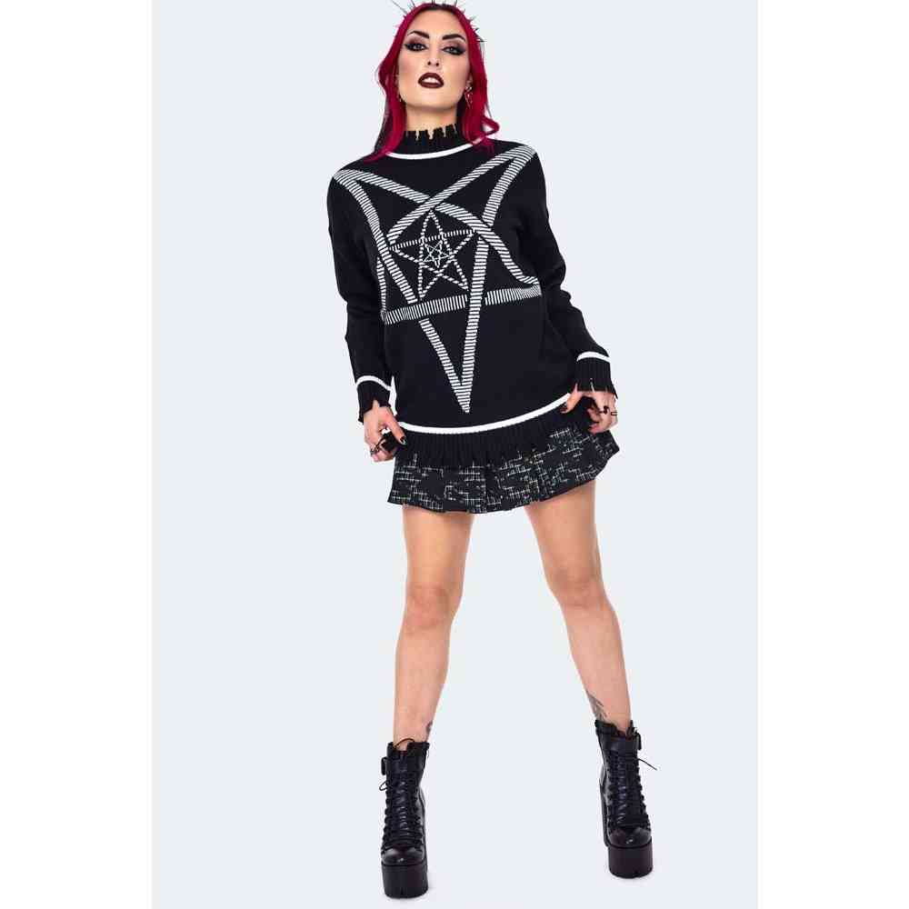 Jawbreaker - Pentagram Star Oversized Sweatshirt - Schwarz